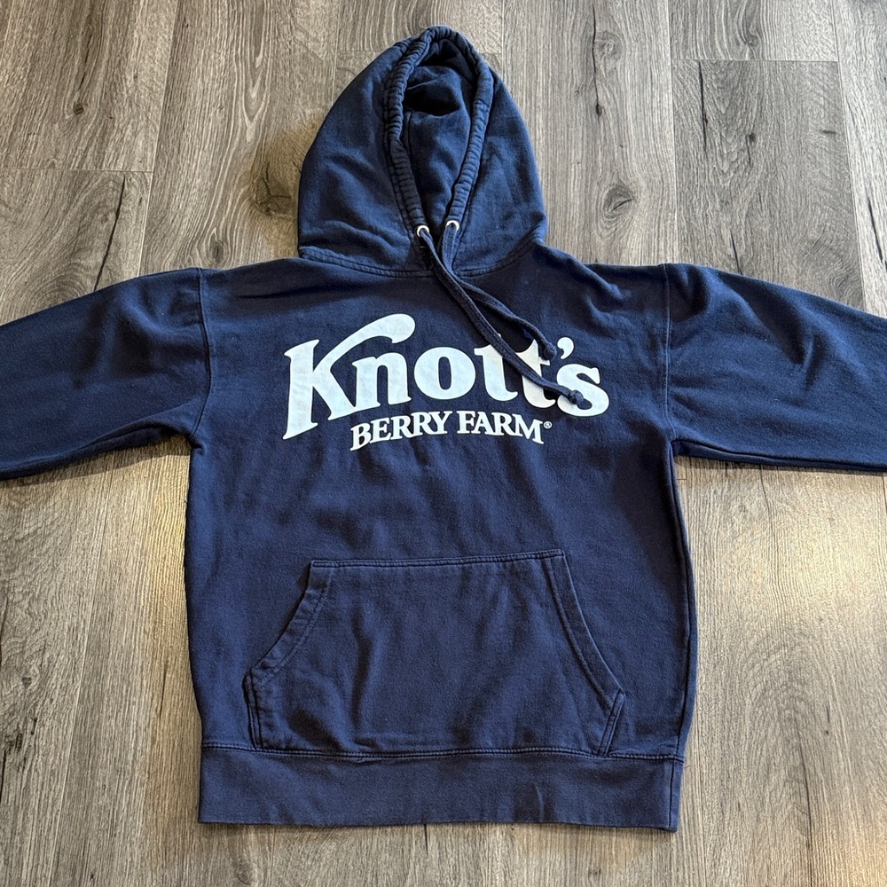 💜Navy Hoodie Knotts Berry Farm Blue Sweatshirt Versatile comfortable Park ready